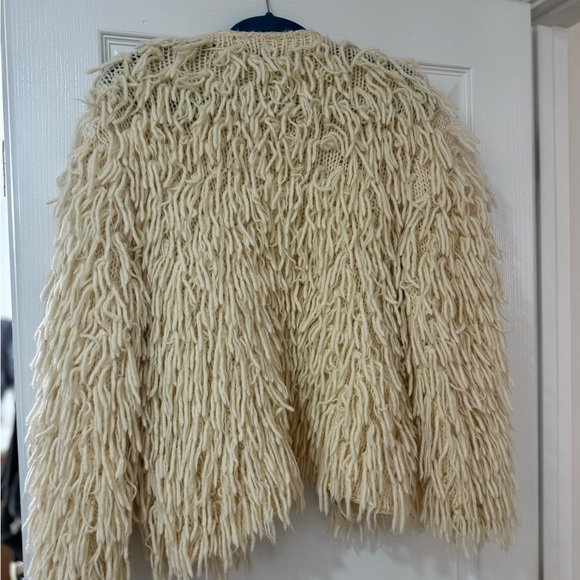 Rag & Bone Cream Shaggy Yarn Fringes Wool jacket - Picture 5 of 5